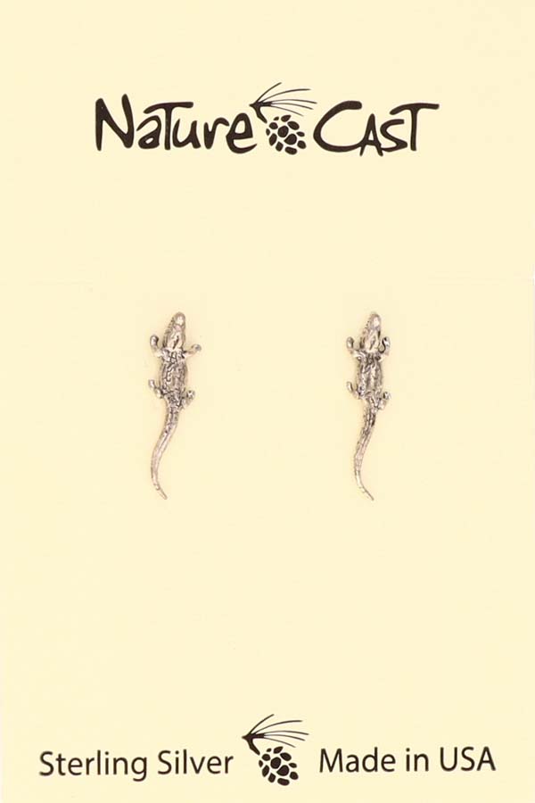 43117 Earring post sterling silver alligator THUMBNAIL