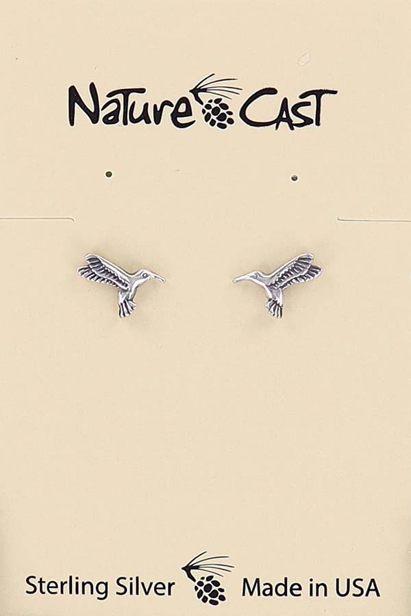 43118 Earring post sterling silver hummingbird MAIN