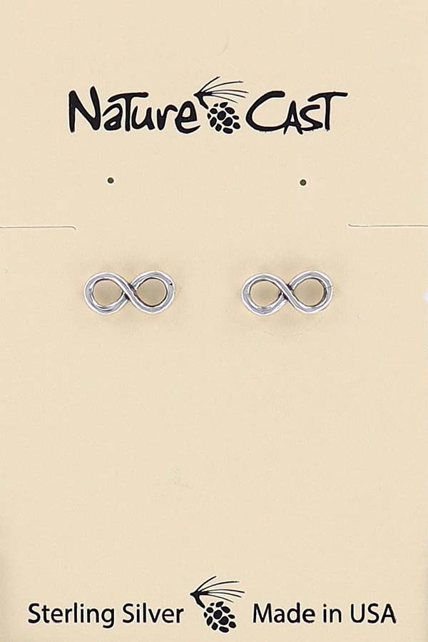 43119 Earring post sterling silver infinity loop THUMBNAIL