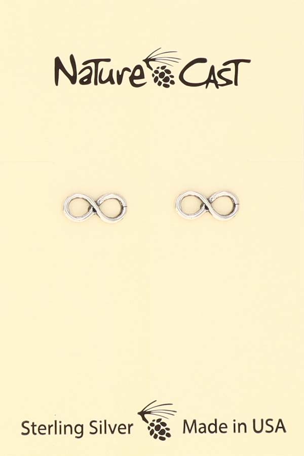 43119 Earring post sterling silver infinity loop LARGE