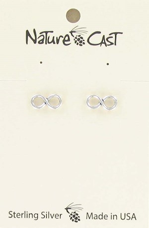 43119 Earring post sterling silver infinity loop LARGE