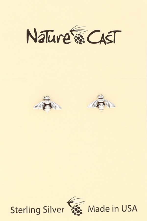 43120 Earring post sterling silver bee THUMBNAIL