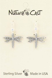 Earring dangle sterling silver dragonfly THUMBNAIL