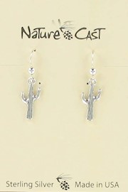 Earring dangle sterling silver saguaro THUMBNAIL