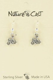 Earring dangle sterling silver bicycle THUMBNAIL