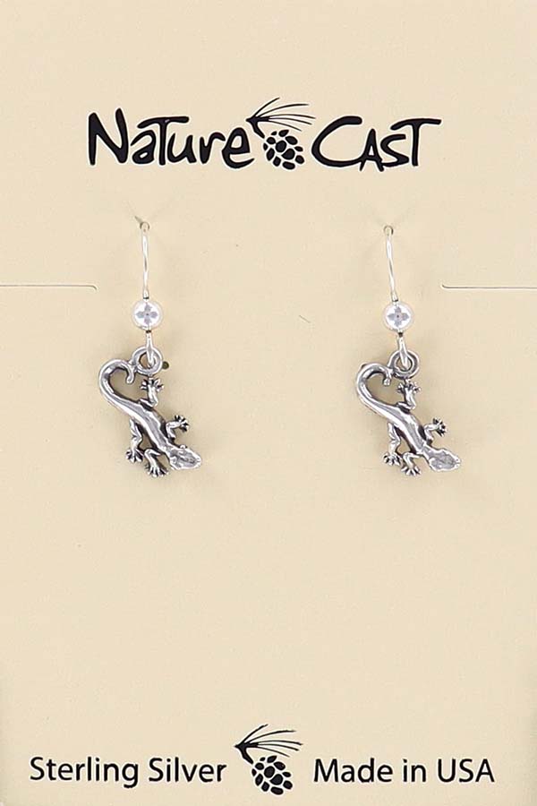 43131 Earring dangle sterling silver gecko THUMBNAIL