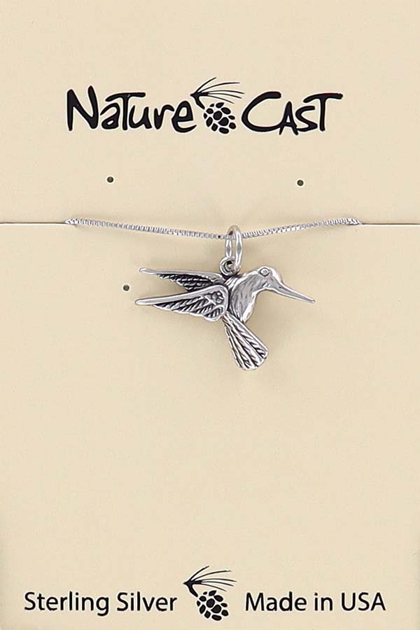 43135 Pendant sterling silver hummingbird w/ 18" chain THUMBNAIL