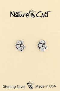 43138 Earring Post Sterling Silver Prickly Pear MAIN
