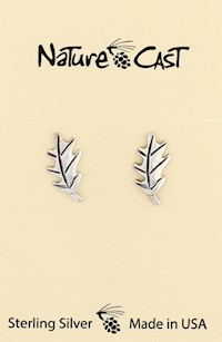 43139 Earring Post Sterling Silver Oak Leaf MAIN