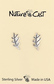 43139 Earring Post Sterling Silver Oak Leaf THUMBNAIL