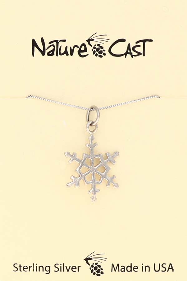 45180 Pendant sterling silver snowflake w/ 18" chain THUMBNAIL