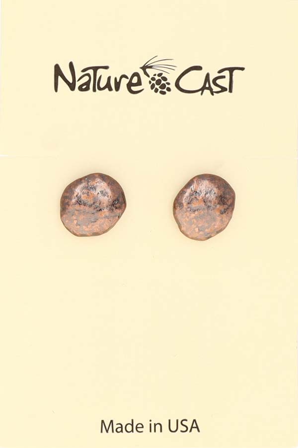 70005 EARRING POST COPPER TONE PEBBLE MAIN
