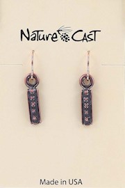 70006 EARRING DANGLE COPPER TONE DROP W/DOTS THUMBNAIL