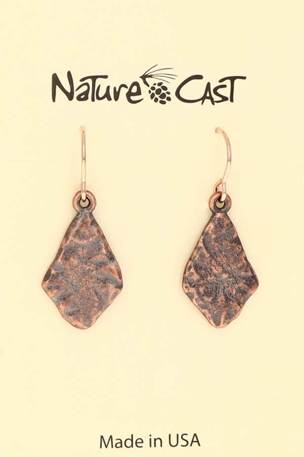 70008 EARRING DANGLE COPPER TONE DIAMOND THUMBNAIL