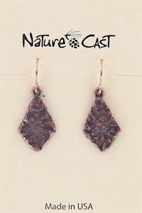 70008 EARRING DANGLE COPPER TONE DIAMOND MAIN
