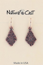 70008 EARRING DANGLE COPPER TONE DIAMOND THUMBNAIL