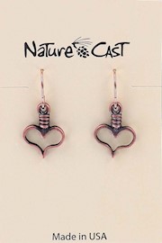 70009 EARRING DANGLE COPPER TONE HEART THUMBNAIL