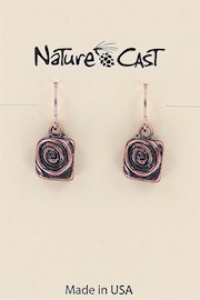 70011 EARRING DANGLE COPPER TONE SWIRL ON SQUARE THUMBNAIL