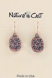70012 EARRING DANGLE SWIRLS ON OVAL THUMBNAIL