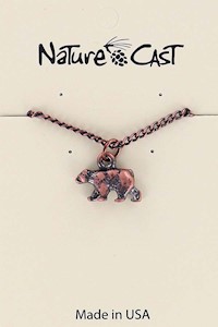 70013 PENDANT COPPER TONE BEAR W/ 18" CHAIN MAIN