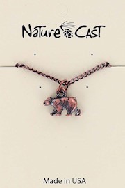 70013 PENDANT COPPER TONE BEAR W/ 18" CHAIN THUMBNAIL