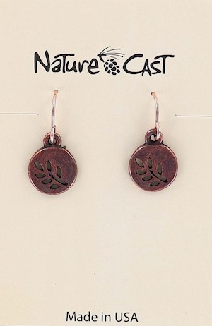 70016 EARRING DANGLE ROUND CUTOUT WITH BRANCH LARGE