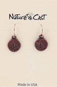 70016 EARRING DANGLE ROUND CUTOUT WITH BRANCH MAIN