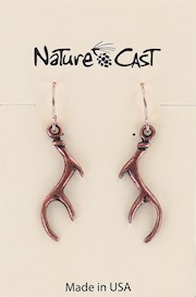 70017 EARRING DANGLE COPPER TONE ANTLER THUMBNAIL