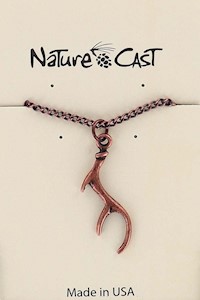 70018 PENDANT COPPER TONE ANTLER W/ 18" CHAIN MAIN