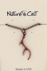 70018 PENDANT COPPER TONE ANTLER W/ 18" CHAIN THUMBNAIL