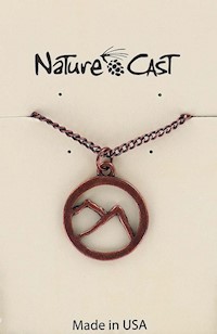 70020 PENDANT COPPER TONE MOUNTAIN IN CIRCLE W/ 18" CHAIN MAIN