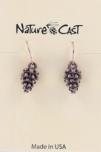 70021 EARRING DANGLE COPPER TONE PINECONE MAIN