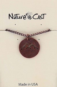 70029 PENDANT COPPER TONE CUTOUT MOUNTAIN PEAKS W/18" CHAIN MAIN