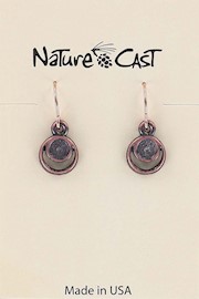 70030 EARRING DANGLE COPPER TONE DOUBLE HOOP THUMBNAIL