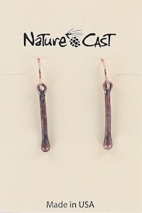 70032 EARRING DANGLE COPPER TONE THIN DROP MAIN