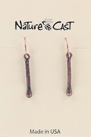70032 EARRING DANGLE COPPER TONE THIN DROP THUMBNAIL