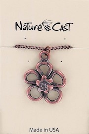 70035 PENDANT COPPER TONE LARGE FLOWER W/18" CHAIN THUMBNAIL