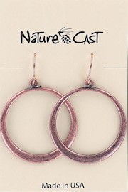 70036 EARRING DANGLE COPPER TONE HOOP THUMBNAIL