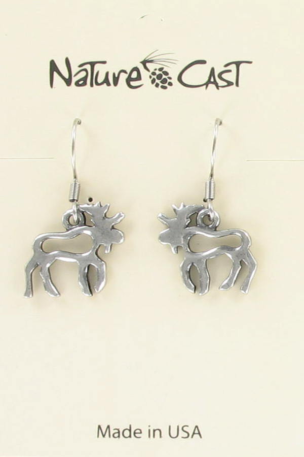 Earring dangle cutout moose THUMBNAIL