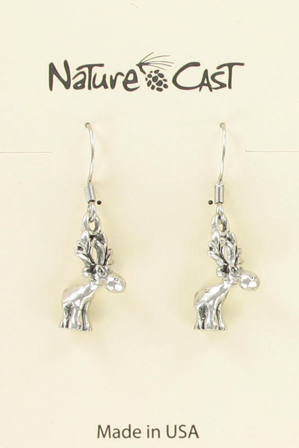Earring dangle whimsical moose THUMBNAIL