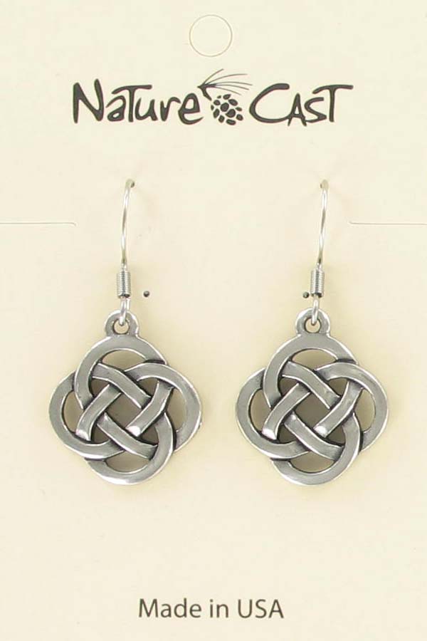 Earring dangle cutout celtic knot THUMBNAIL