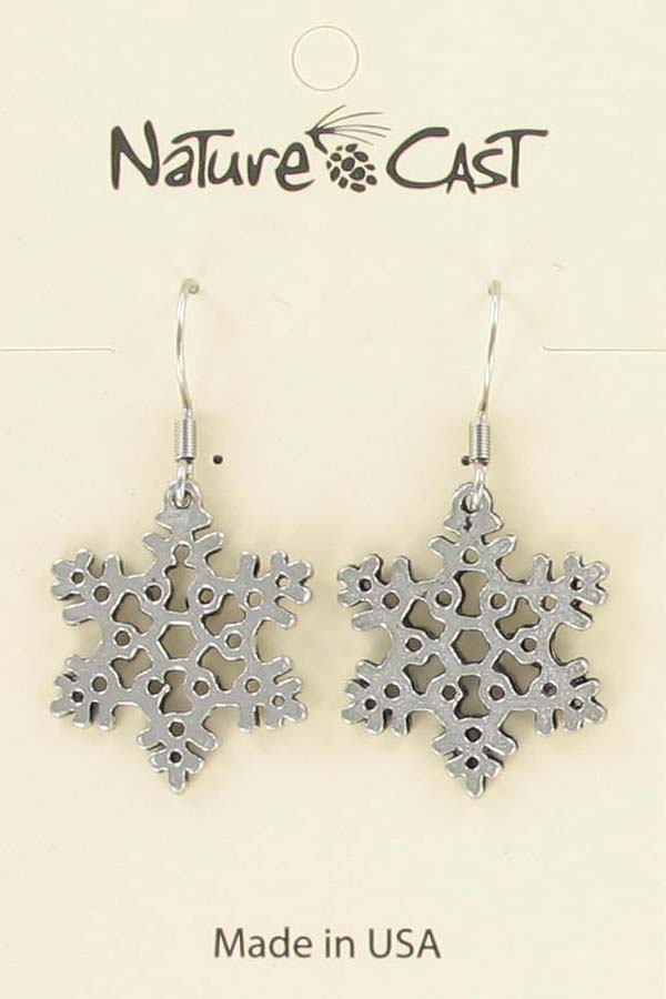 Earring dangle snowflake THUMBNAIL