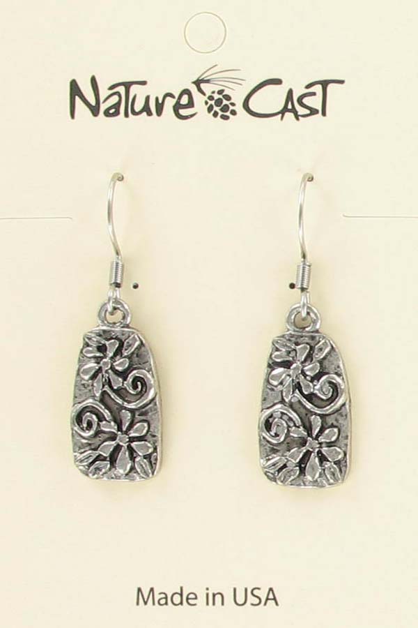 Earring dangle large flower THUMBNAIL