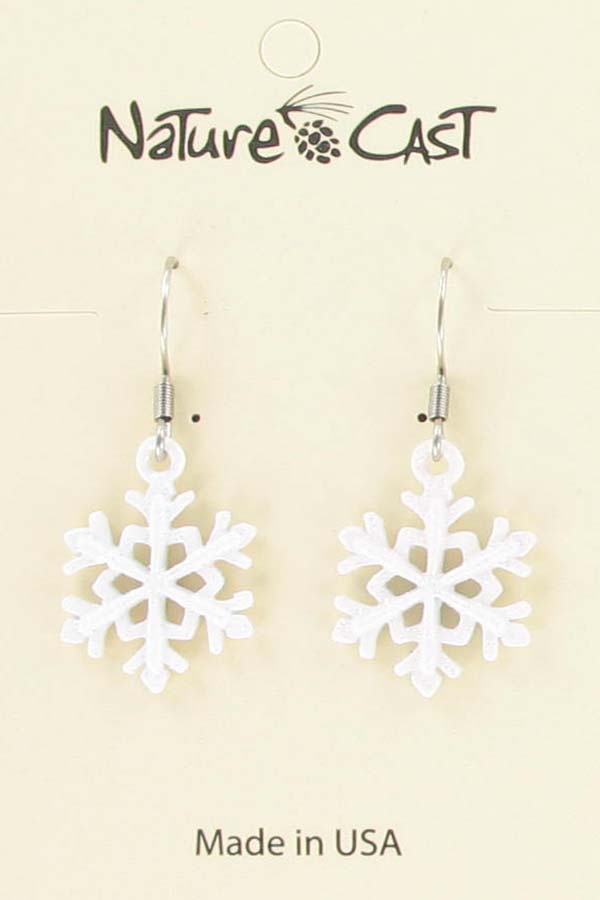 glitter snowflake earrings