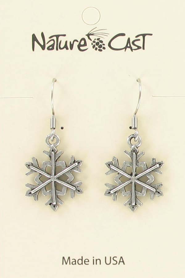Earring dangle snowflake LARGE