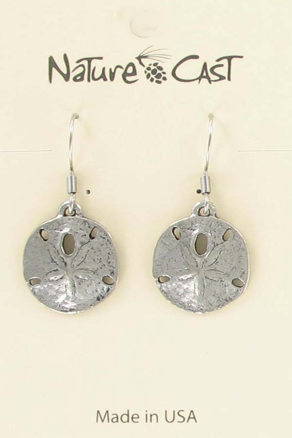 Earring dangle sand dollar THUMBNAIL