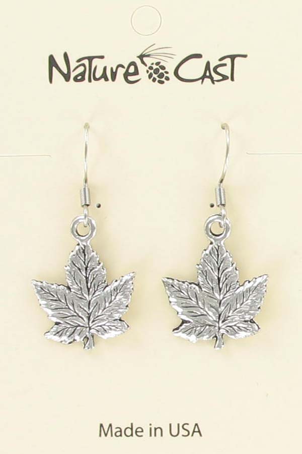 12477 Earring dangle maple leaf THUMBNAIL