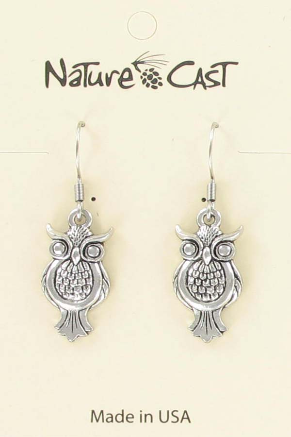 Earring dangle owl THUMBNAIL