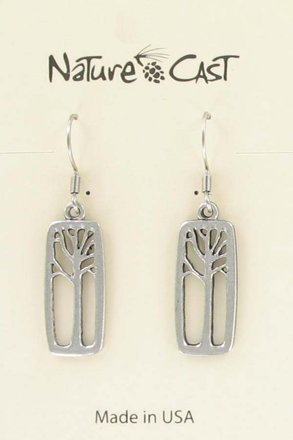 Earring dangle tree in rectangle THUMBNAIL