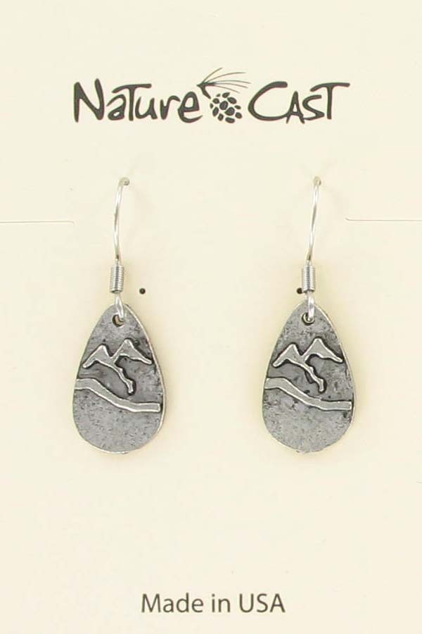 Earring dangle teardrop mountain THUMBNAIL